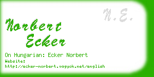 norbert ecker business card